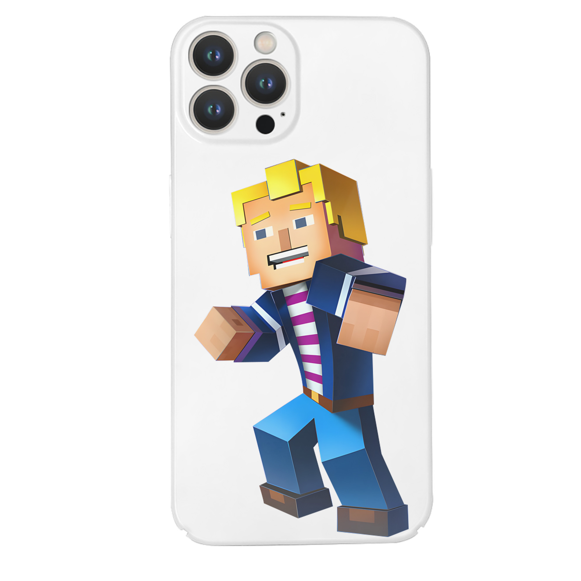 （画像用） マインクラフト ブロックの世界 Minecraft MC Block world 【iPhone 14シリーズ対応】ハードケース